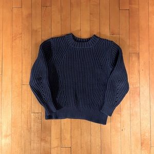 Everlane Texture Cotton Crew navy